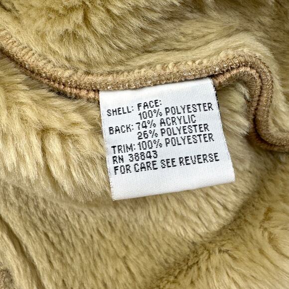 Larry Levine Sport - Faux Suede & Faux Fur Trim Coat in Camel Tan - Picture 5 of 7